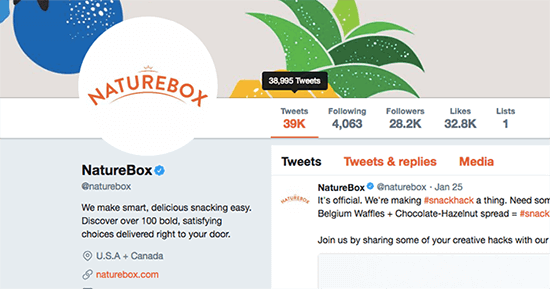 NatureBox Twitter