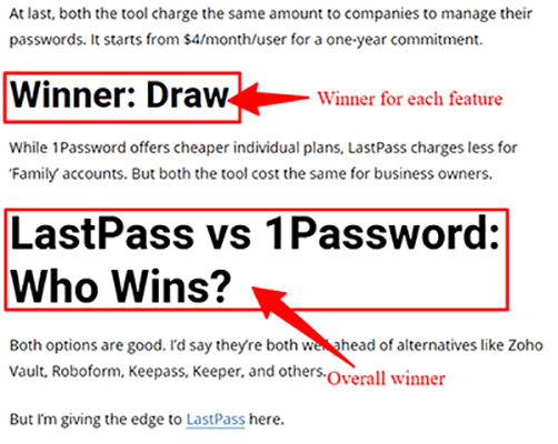 LastPass vs 1Password
