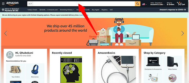 Amazon Search Bar