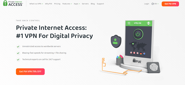 Private Internet Access Homepage