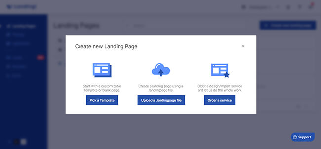 02 Create new landing page