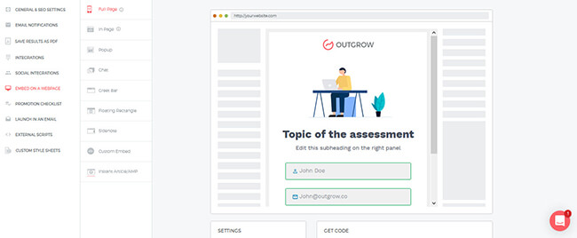 Embed your quiz on a page or blog post