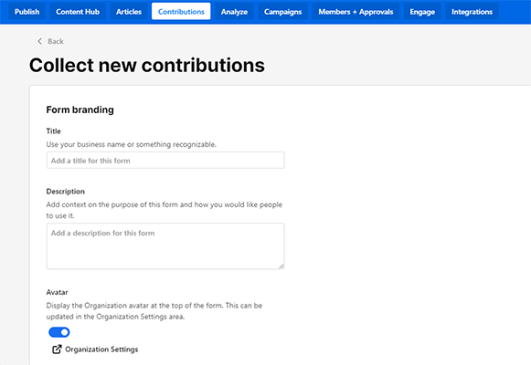 Collect new contributions in ContentCal