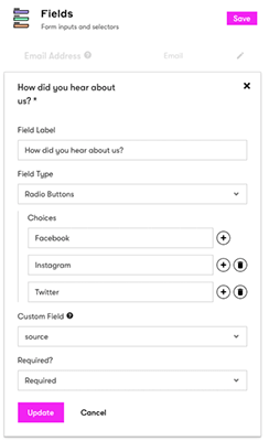 Customizing forms in Drip