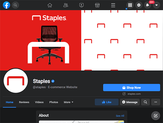 staples facebook page
