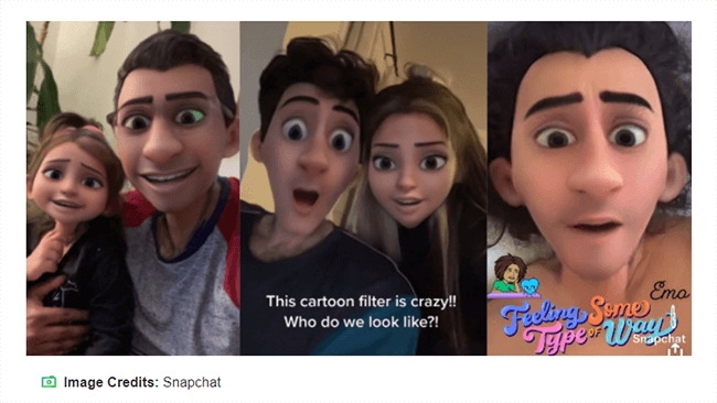 Snapchat’s Cartoon 3D Lens has been viewed 1.7 billion times
