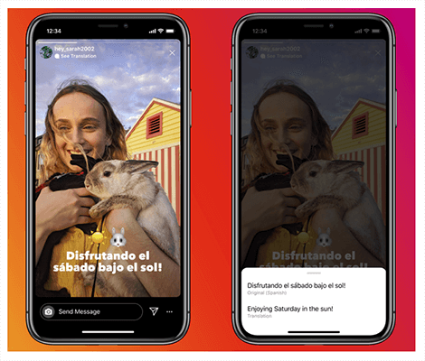 Instagram Stories has a language translation feature now