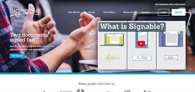 Signable Homepage