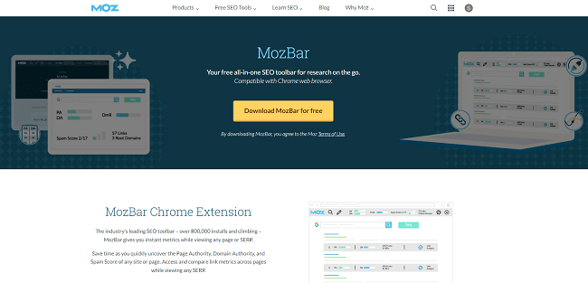 MozBar Homepage