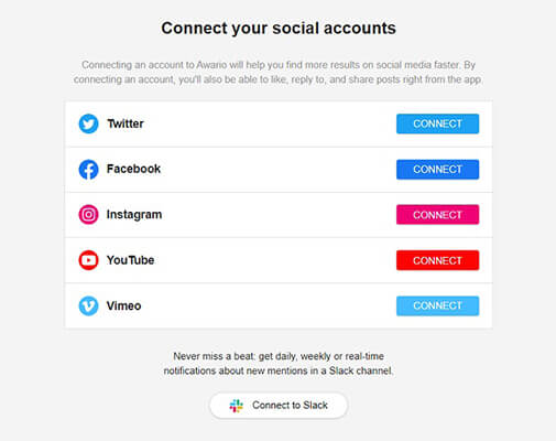 03 Connect your accounts to Awario