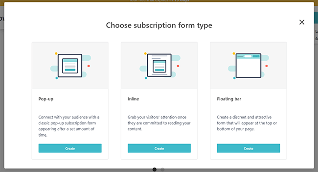 15 Choose subscription form type