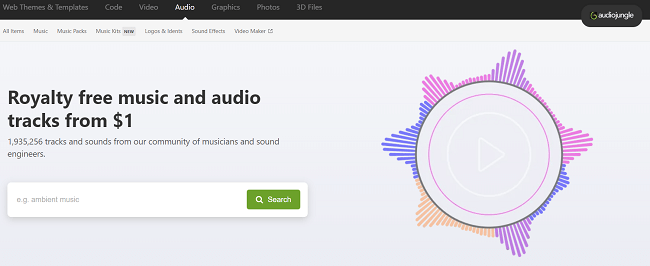AudioJungle Homepage