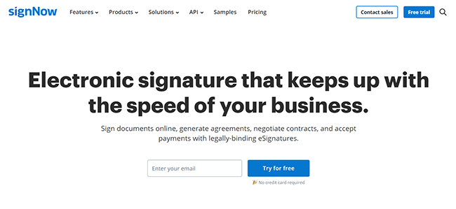 SignNow Homepage