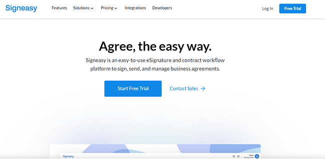 Signeasy Homepage