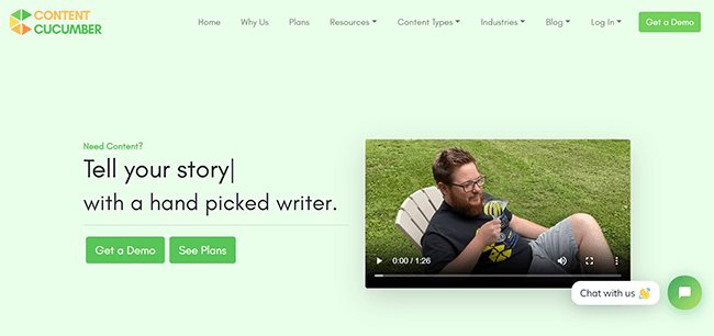 Content Cucumber Homepage