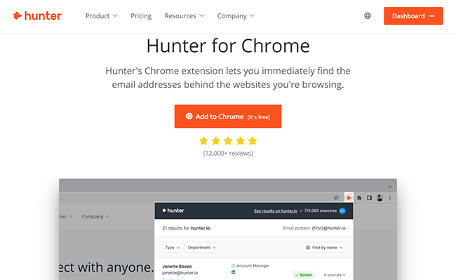 Hunter Homepage