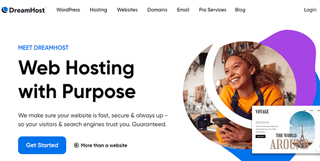 Dreamhost Homepage
