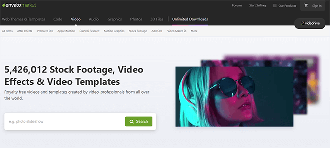 Videohive Homepage