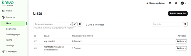 05 Contacts - lists
