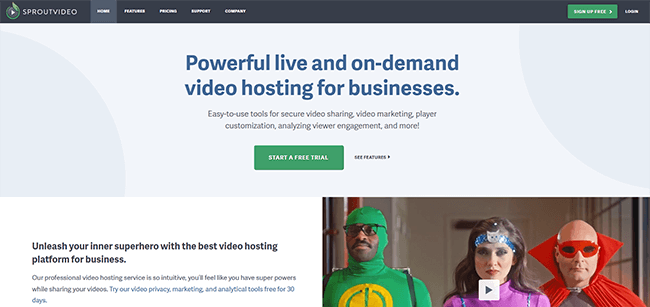 Sproutvideo Homepage