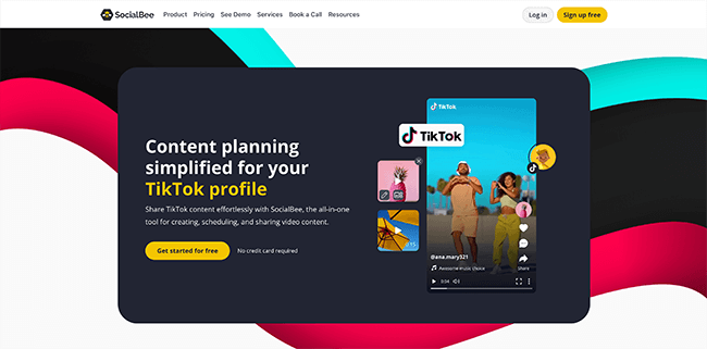 SocialBee TikTok Homepage